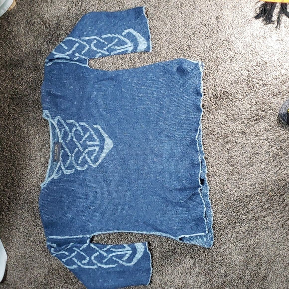 Bill Baber Scottish Handmade Blue Pullover Knit Sweater L/XL - Picture 11 of 16